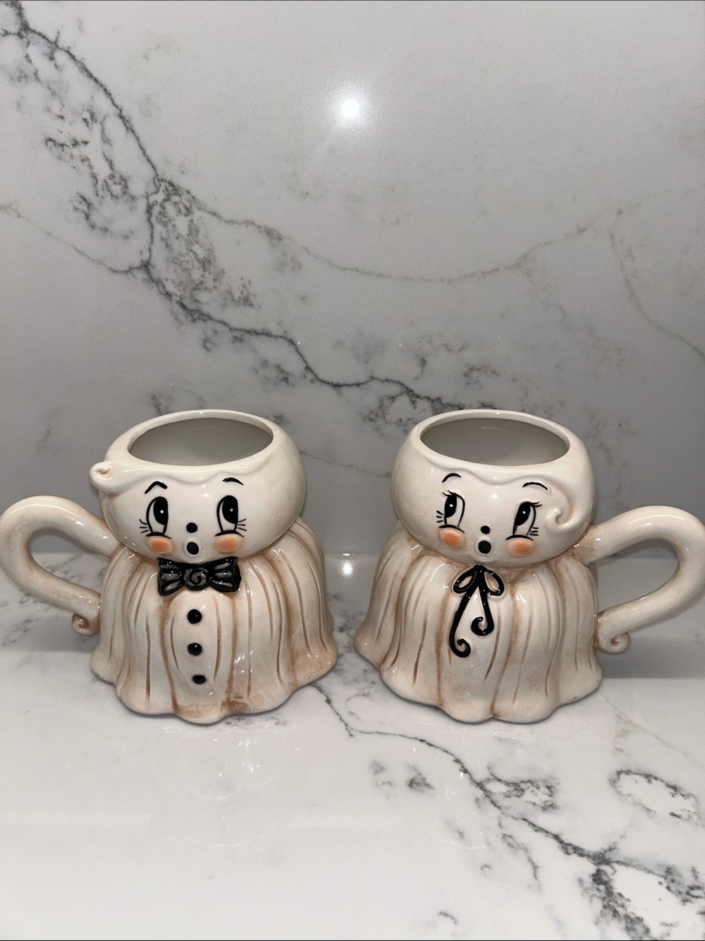 NEW Two Johanna Parker Halloween Kooky Spooky Ghost Mugs
